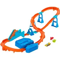 Mattel Track Creator accelerator jump fast track-sæt (med legetøjsbil og motoriseret accelerator)