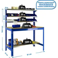 Simonwork (bancos De Trabajo) Bt1 Metalhylde 1445x910x610 Mm