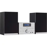 Thomson MIC122DABBT, Home audio micro system, Sølv, 1 kort, 50 W, DAB+, FM, 3,5 mm