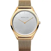 Bering 17039-334 Sølvfarvet/Gul guldtonet stål Ø39 mm