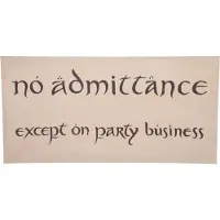 Weta Workshop The Hobbit No Admittance Sign Figur