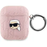 Karl Lagerfeld Monogram Karl Head-etui til AirPods 1 / 2 - pink