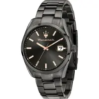 Maserati Herreur R8853151015 Attrazione Sort/Stål Ø43 mm