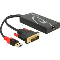 DeLOCK - Video transformer - DVI - DisplayPort - sort - detailsalg