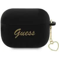 GUESS GUAP2LSCHSK AirPods Pro 2 cover sort/sort Silikone Charm Heart Collection