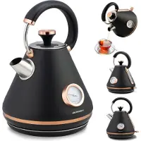 Berdsen Elektrinis virdulys su termometru 1,7 l BD-701 - juodas