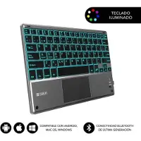 Subblim Smart Backlit Bluetooth Touchpad Trådløst Tastatur Spansk