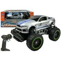 Leantoys Lean Toys Cliber R/C nuotoliniu būdu valdomas automobilis su aukštais sidabro spalvos ratais
