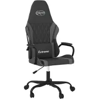 vidaXL gamingstol kunstlæder sort og grå