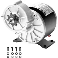 Vevor 350W elektrisk kraftfuld DC-motor, 24V 3000 o/min Gokart elektrisk børstet motor, elektrisk snavscykelmotor til elcykel motorcykel scooter gør-det-selv