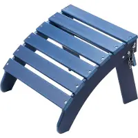 Vevor Adirondack fodskammel, 18,7L x 18,9B x 13,8H tommer HDPE plastik foldbar Adirondack fodskammel, vejrbestandig fodstøtte til Adirondack stol, brugt til udendørs veranda, pool, græsplæne, baghave,