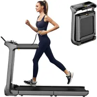 King Smith Kingsmith Treadmill X218, 136 kg, 1 km/t, 18 km/t, Kalorier, Afstand, Pulse rate, Hastighed, Tid, Sort, Grå, run, Vandre