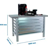 Simonwork (bancos De Trabajo) Bt6 Pro 5box Metalhylde 830x1800x730 Mm
