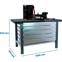 Simon Rack Simonwork (bancos De Trabajo) Bt6 Pro 5box Metalhylde 830x1500x730 Mm