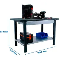 Simonwork (bancos De Trabajo) Bt6 Pro Box Metalhylde 830x1800x730 Mm