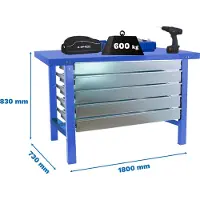 Simonwork (bancos De Trabajo) Bt6 5box Metalhylde 830x1800x730 Mm