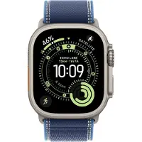 Apple Watch Ultra 3 GPS + Cellular 49mm Natural Titanium Case with Blue/Bright Blue Trail Loop - M/L