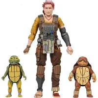 NECA Teenage Mutant Ninja Turtles Ronin De Sidste De Tabte år Grammy April Med Baby Yi & Moja Actionfigur 18 Cm