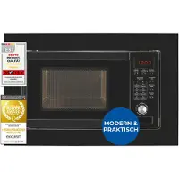Exquisit EMW20.1 G, Indbygget, Grill mikroovn, 20 L, 800 W, Indbygget skærm, Knapper, Dreje