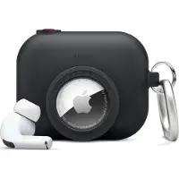 Elago Instant Case kompatibel med AirPods Pro -kompatibel med Airtag Classic Design Camera Case Keychain inkluderet [sporingsenhed ikke inkludere