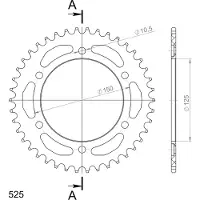 Supersprox Aluminium Ktm 525x42 Ral899x42blk Bagtandhjul
