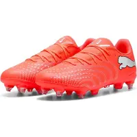 Puma Future 9 Play SG Unleashed - Rød/Hvid/Sort/Silver - Soft Ground (SG), størrelse 44