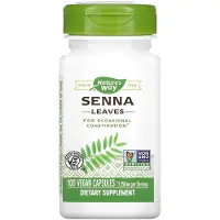 Nature'S Way , Senna Blad, 100 Vegan Capsuler (450 mg per Capsule)