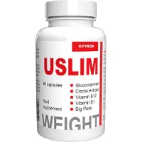 IncHealth GmbH Uslim - 60 kapsler med glucomannan, kakaoekstrakt & Vitamin B1 B6 - Schweizisk kosttilskud