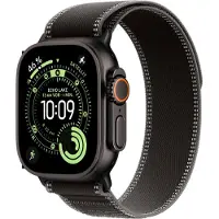 Apple Watch Ultra 3 GPS + Cellular 49mm Black Titanium Case with Black/Charcoal Trail Loop - S/M