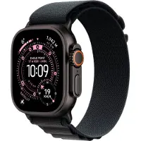 Apple Watch Ultra 3 GPS + Cellular 49mm sort titanium urkasse med sort Alpine Loop
