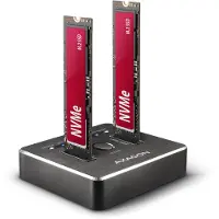 Axagon CloneMaster USB-C 10 Gbps Dual NVMe M.2 SSD Dock