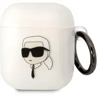 Karl Lagerfeld Transparent AirPods 1 Etui Karl's Head