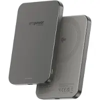 PanzerGlass empower by  empower Bank | 5000mAh | Titanium, Apple, Apple - iPhone 17/16/15/14/13/12, Qi enabled smartphones, Airpods Pro Gen 2/3, Airpods Gen3, Tør påføring, 1 stk
