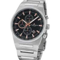 Jacques Lemans Herreur 1-1734A Manchester Sort/Stål Ø43 mm
