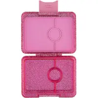 Yumbox Madkasse m. 3 Rum - Bento Snack - 480 ml - Sparkle Pink - - OneSize - Madkasse