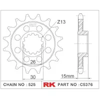 Rk 5376-2q 525 Forreste Tandhjul