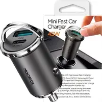 JOYROOM C-A35 USB-A & USB-C Hurtig Billader - 45W - Sort