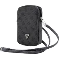 GUESS 4G Triangle Logo Smartphone Skuldertaske - Sort