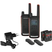 Motorola Talkabout T82 walkie talkie - 2 stk. jagtradio med IPX2 og LED-lommelygte