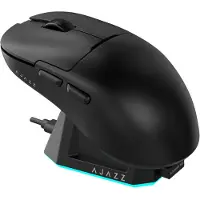 24hShop Ajazz trådløs gaming-mus / trådløs gaming-mus / optisk gaming-mus / let gaming-mus - Svart
