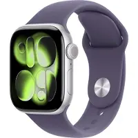 Apple Watch Series 11 GPS 42mm Silver Aluminium Case with Purple Fog Sport Band - S/M