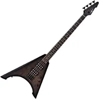 Gear4Music Harlem V Basguitar fra Trans Black