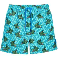 Playshoes Badeshorts aqua / gul / mørkegrøn / lys rød