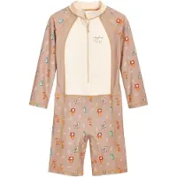 Playshoes UV-beskyttelse beige / cappuccino / petroleum / orange