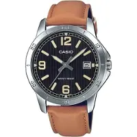 Casio Herreur MTP-V004L-1B2UDF Classic Sort/Læder Ø41 mm
