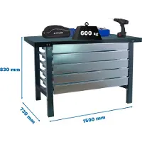 Simonwork (bancos De Trabajo) Bt6 5box Metalhylde 830x1500x730 Mm