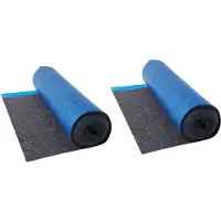 Vevor Gulvunderlag 37,2 m², 3 mm laminatgulvbelægning med påsat dampspærre, kraftig fiber+PE-film, lydisolering og støjreduktion til vinyl- og trægulve (2 ruller x 18,6 m²)
