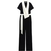 Adolfo Dominguez Jumpsuit ecru / sort