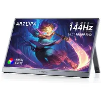 Arzopa Monitorius Z1FC Portable Monitorius 16.1 144hz IPS Full HD 1080p Metal Housing Przenośny monitorius + pouzdro