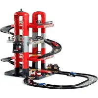 MOLTO 4 Floors With Tracks And 2 Metal Cars Garage